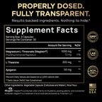 Triple Sleep Magnesium L-Threonate w. Apigenin, Theanine & Magtein Magnesium L Threonate - High Absorption Magnesium Supplement Capsules for Men and Women Magnesium Powder Pills
