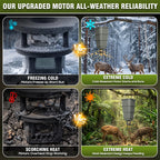 5 Gallon Hanging Deer Feeder with Programmable Digital Timer (4 Feed Times)