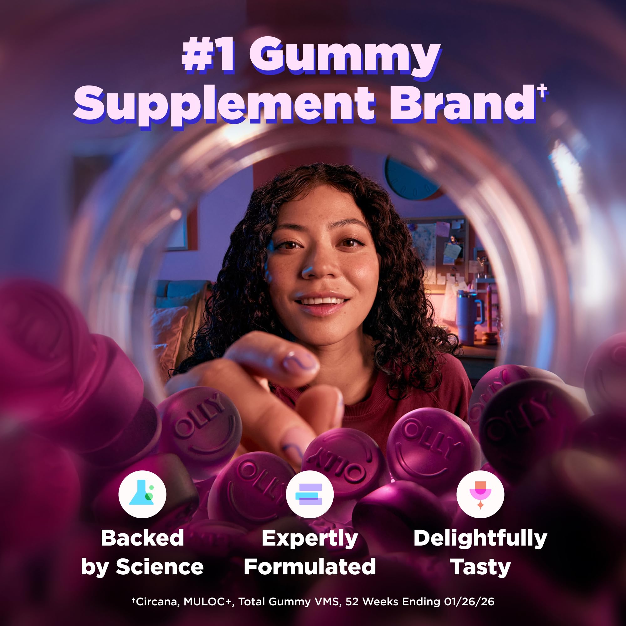 OLLY Muscle Recovery Sleep Gummy Supplement, Tart Cherry - 40 Count