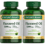 Nature's Bounty Flaxseed and Omega 3, 1200mg, 125 Softgels | Supports Cardiovascular Health