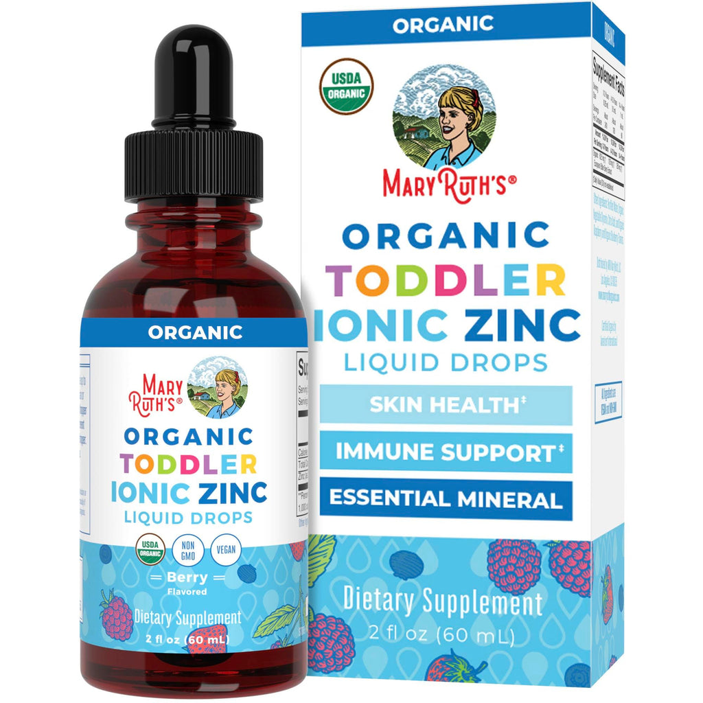 MaryRuth's Organic Toddler Zinc Liquid Drops, Berry Flavor, Vegan, 2 Fl Oz | Immune Support Supplement, Skin Health, Vegan, Formulated for Ages 1-3, 1 Month Supply