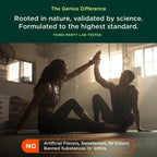 The Genius Brand Mushrooms, 90 Veggie Capsules | Organic Lion's Mane, Cordyceps and Reishi for Immune, Focus and Energy Support, Vegan and Non-GMO Capsules