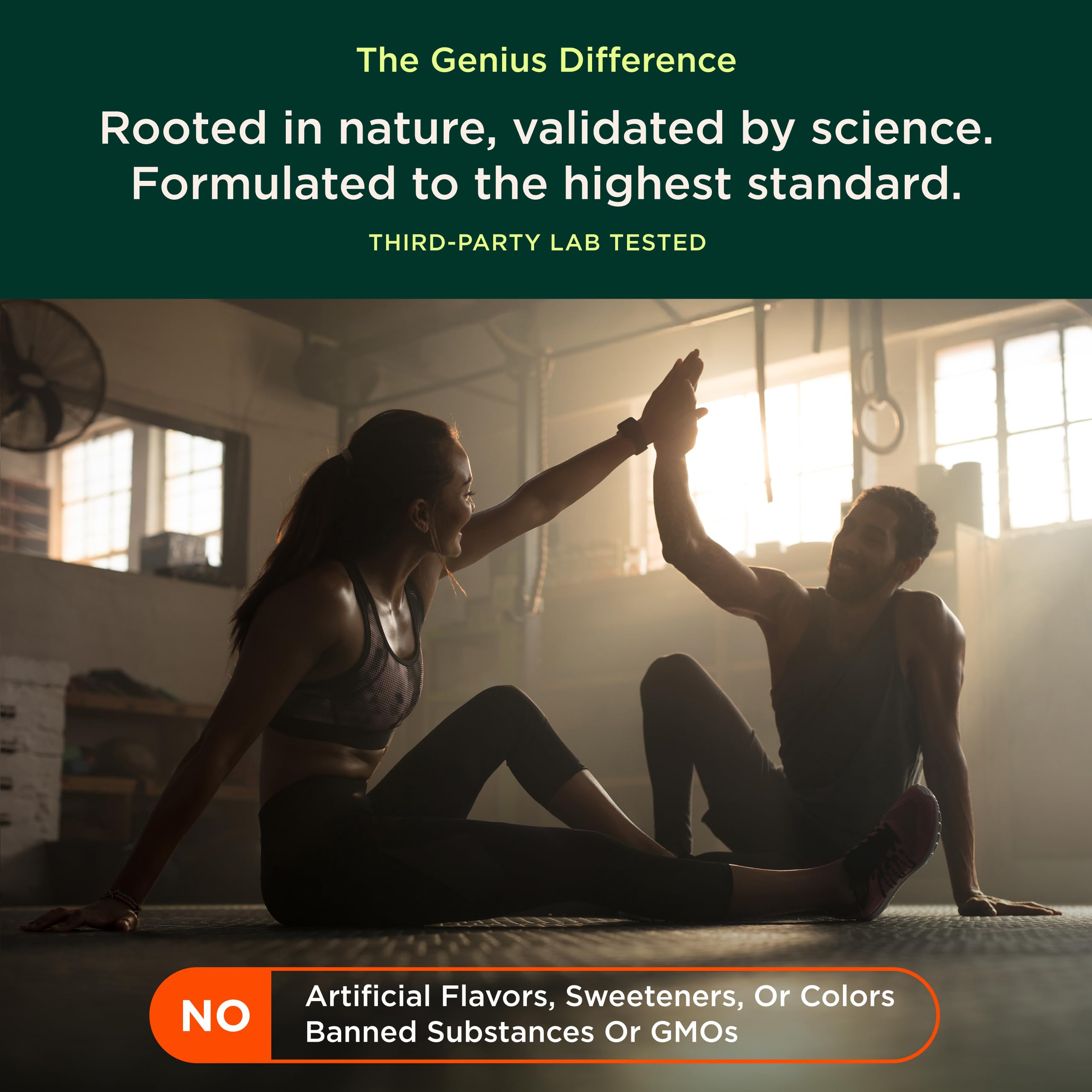 The Genius Brand Mushrooms, 90 Veggie Capsules | Organic Lion's Mane, Cordyceps and Reishi for Immune, Focus and Energy Support, Vegan and Non-GMO Capsules