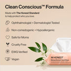 Honest Beauty Cleansing Makeup Remover Facial Wipes, Fragrance-Free, 90ct