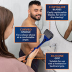 BakBlade 2.0 Elite Back Shaver for Men With Silicone Handle For Grip
