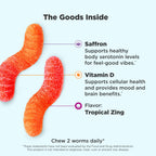 OLLY Hello Happy, Mood Support Gummies for Adults*, Vitamin D - 60 Count