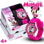 Buy now Minnie Mouse Time Teacher Watch for Girls - Analog Time Learning with Easy-to-Read Numbers and Comfortable Silicone Band at indiglob india