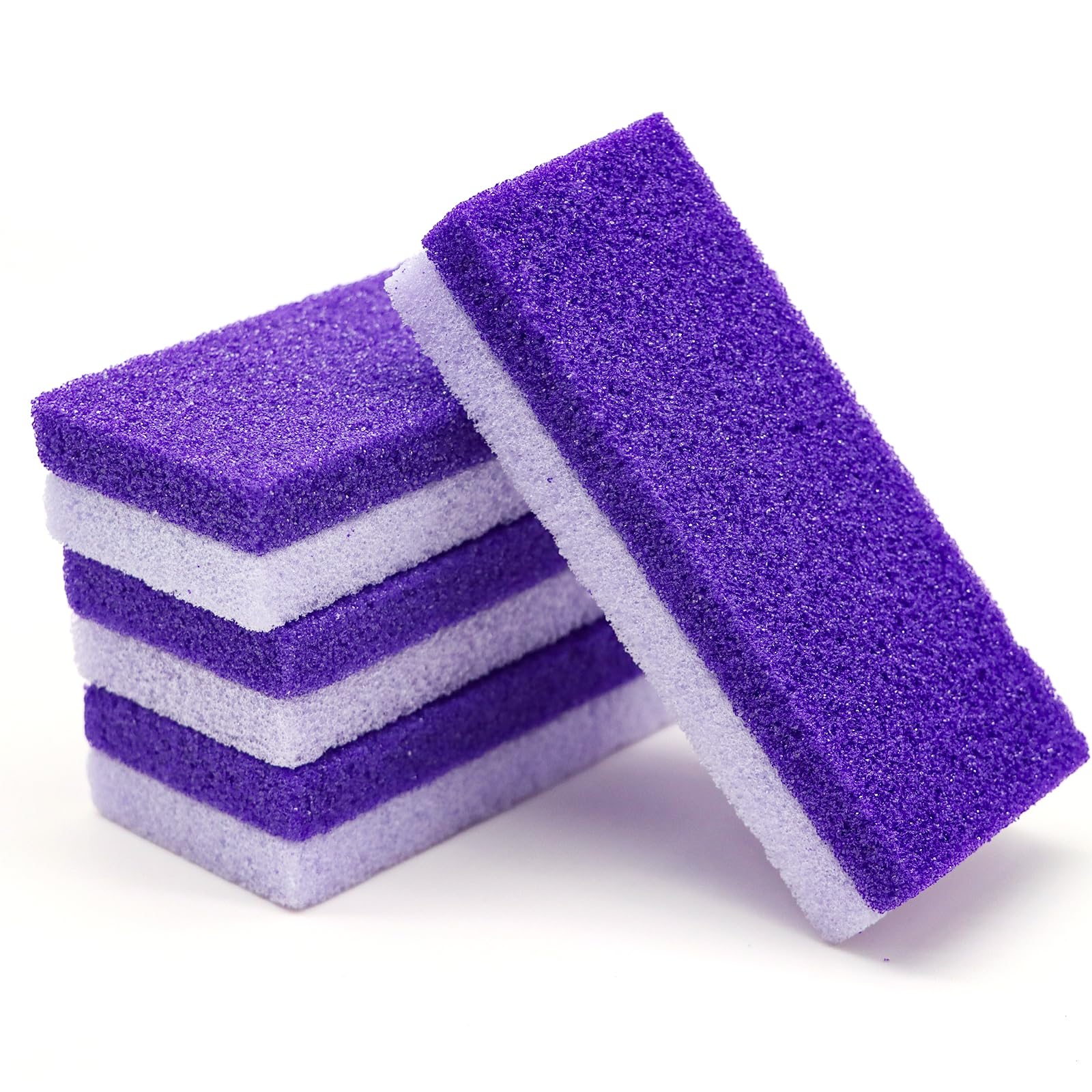 Foot Pumice Stone 4 Pack Pedicure Stone for Feet (Purple) | for Feet Callus Remover and Scrubber Double Sided Pedicure Foot Pumice Stone for Feet and Heels Callus and Dead Skins