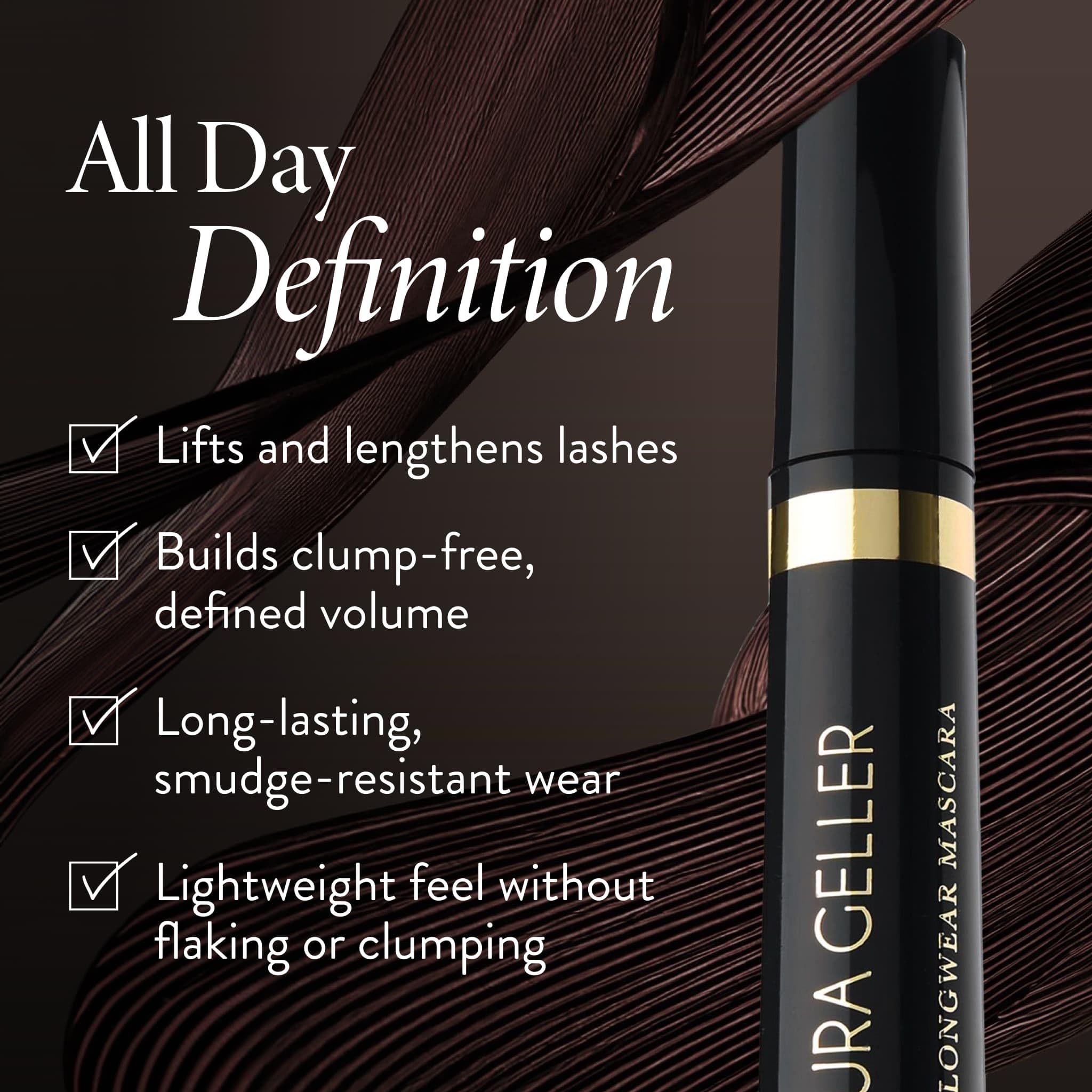 LAURA GELLER Kajal Longwear Mascara – Black – Lengthen & Define