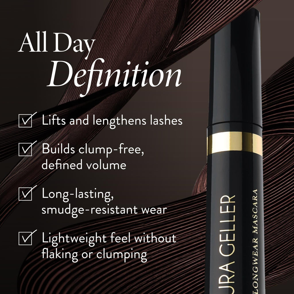 LAURA GELLER Kajal Longwear Mascara – Black – Lengthen & Define