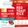 Red Yeast Rice with CoQ10 Supplement, Cholesterol & Heart Health Support | Extra Strength Red Yeast Rice 1200 MG (600 MG Per Capsule), Citrinin-Free, Doctor-Formulated, Non-GMO, Vegan, 120 Capsules