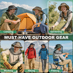2 Pack Premium Mosquito Head Nets, Ultra Large Bug Net for Head