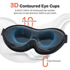 Buy now INNELO 3D Contoured Sleep Mask for Side Sleepers, 100% Light Blocking Sleeping Mask for Men & Women, Soft, No Pressure on Eyes, Airplane Blindfold for Travel, Night Eye Cover for Nap, Yoga, Grey at indiglob india