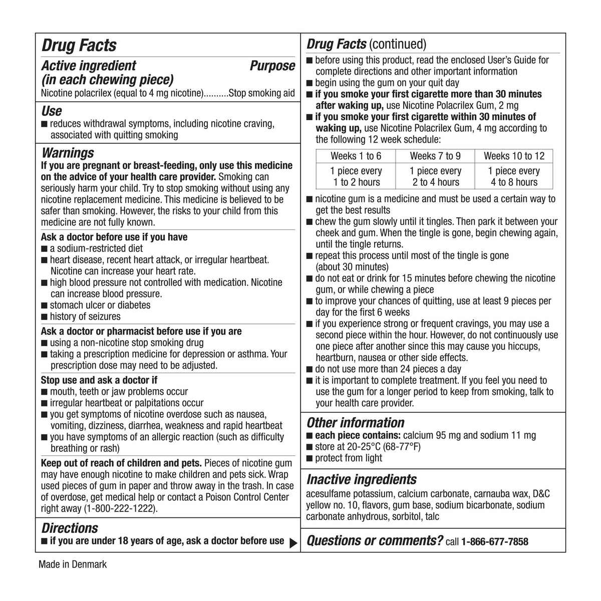 GoodSense Uncoated Nicotine Polacrilex Gum, 4 mg (Nicotine), Stop Smoking Aid, Original Flavor, 310 Count