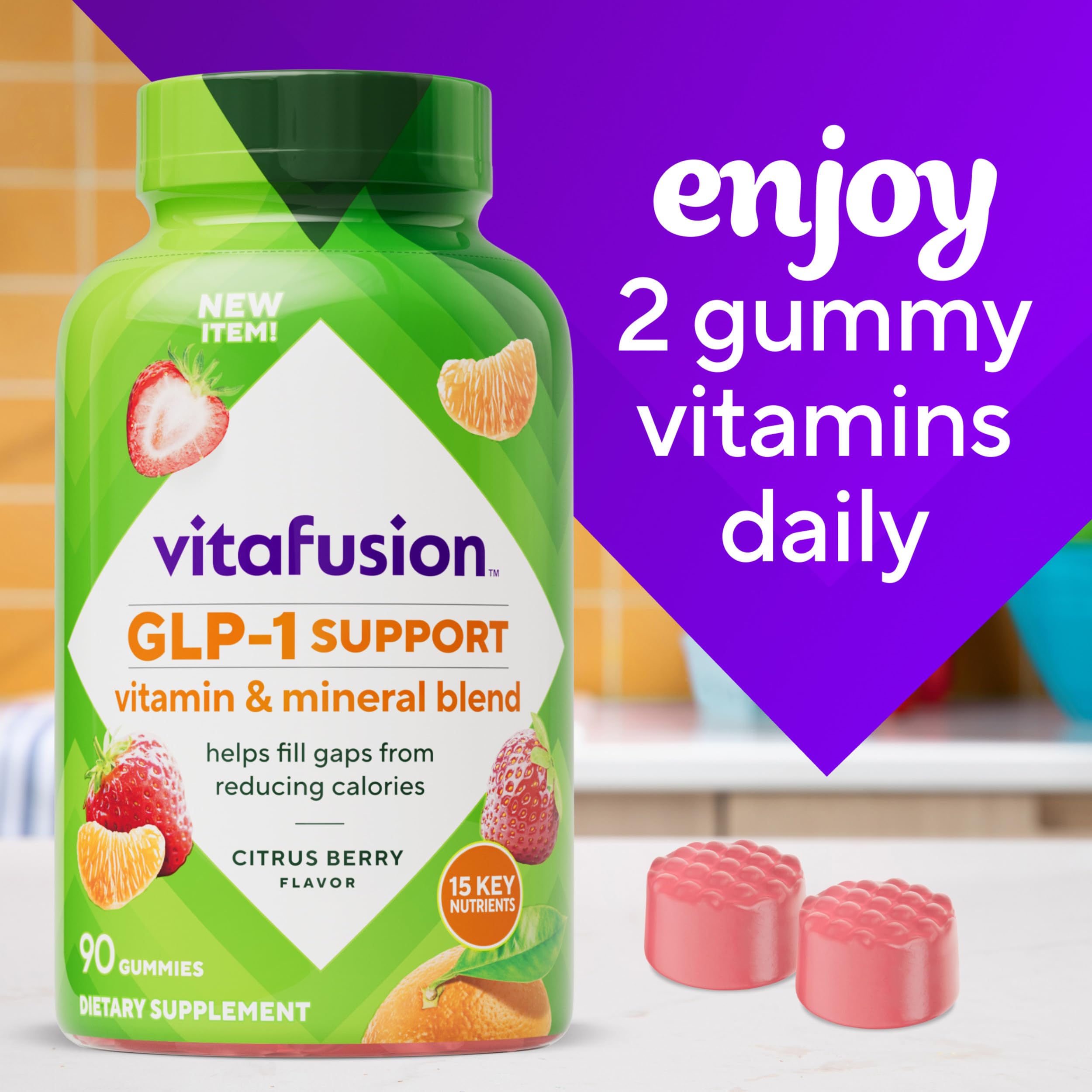 Vitafusion GLP1 Gummy Supplement | 90 Multivitamin Gummies