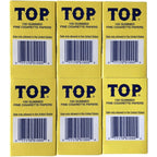TOP Rolling Papers, 6 Pack Bundle, 600 Cigarette Paper Leaves Total