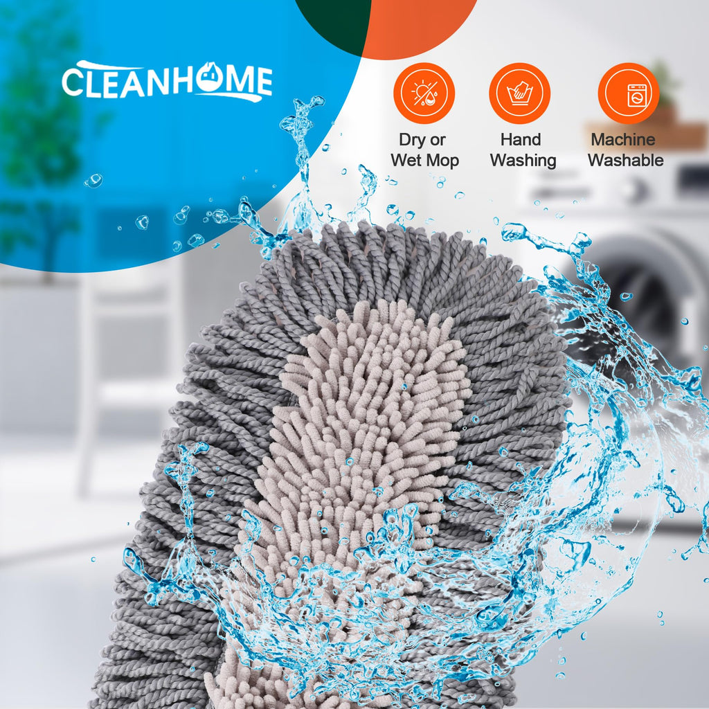 CLEANHOME Microfiber Dust Mop Replacement Pads for Hardwood Floor Cleaning