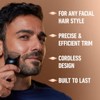 Buy now King C. Gillette Beard Trimmer PRO with 40 beard length settings in precise 0.5mm steps, cordless design & 1 trimmer, 1 brush, 2 combs, 1 charger and 1 T-blade at indiglob india
