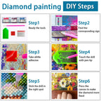 TOPMCYSG Butterfly Diamond Art Kits for Adults,Flowers 5D Diamond Painting Kits for Beginners,Round Full Drill DIY Diamond Dots Paintings,Diamonds Pictures Gem Art for Home Wall Decor 12X16 inch