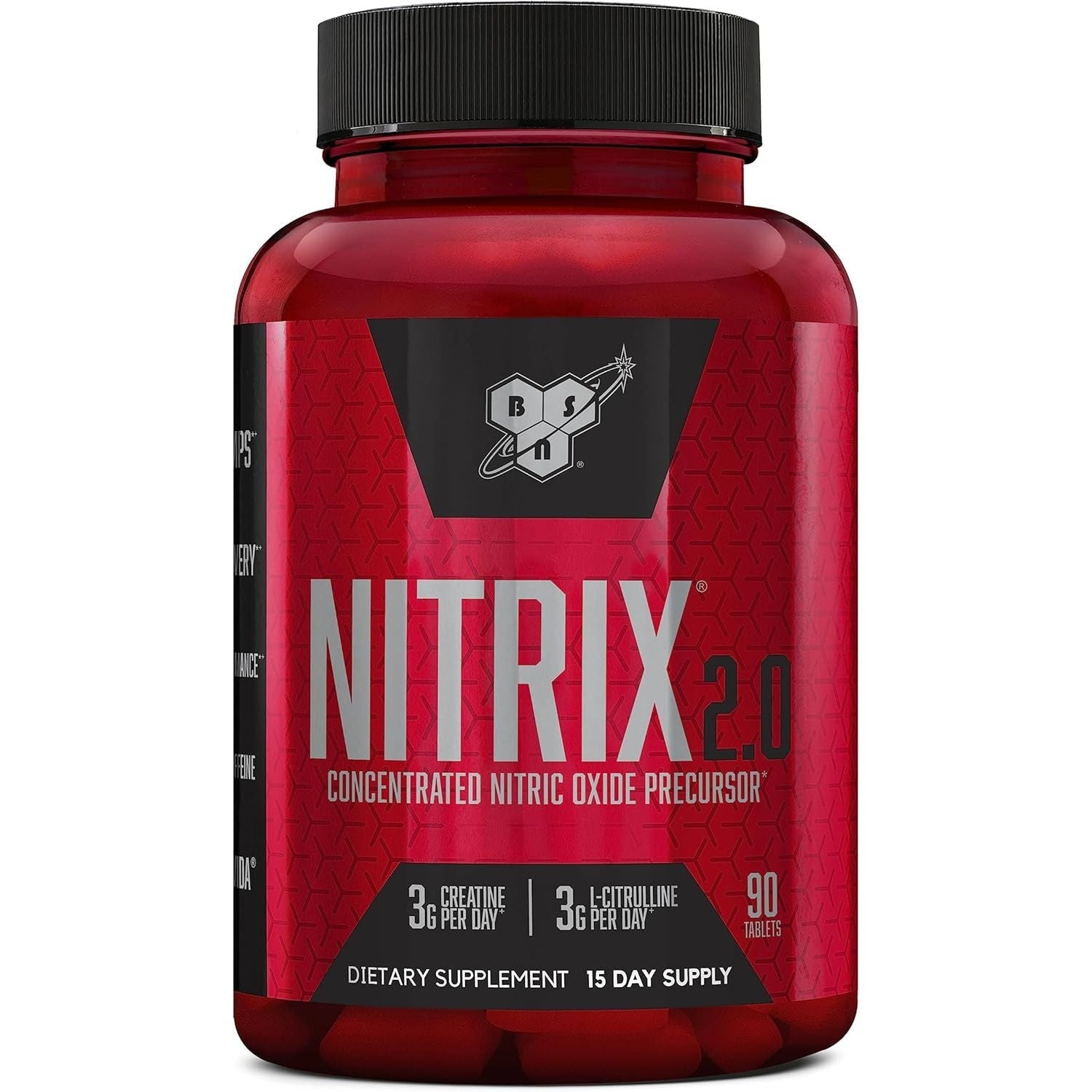 Buy now BSN NITRIX 2.0, Workout Supplement, Nitric Oxide Precursors, 3g Creatine, 3g L Citrulline, L-Citrulline, Supports Workout Performance, Pumps, Muscle Recovery and Endurance, 90 Tablets, 30 Servings 90 Tablets at indiglob india