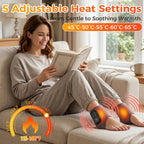 2PCS Foot Renew Massager for Neuropathy, 4-in-1 Cordless & Portable Foot and Ankle Massager for Heel, Arch & Ankle Relief, Foot Massager with 5 Vibration Mode & 5 Heat Levels, Ideal for Home & Travel