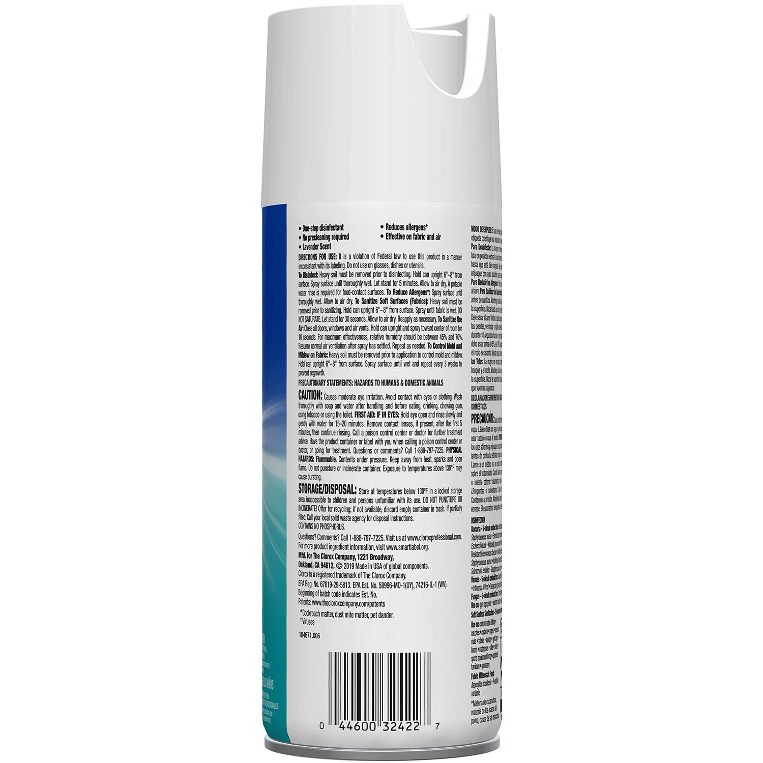 Buy now Clorox Fabric Sanitizer Aerosol Spray, Lavender Scent 14 Ounces at indiglob india