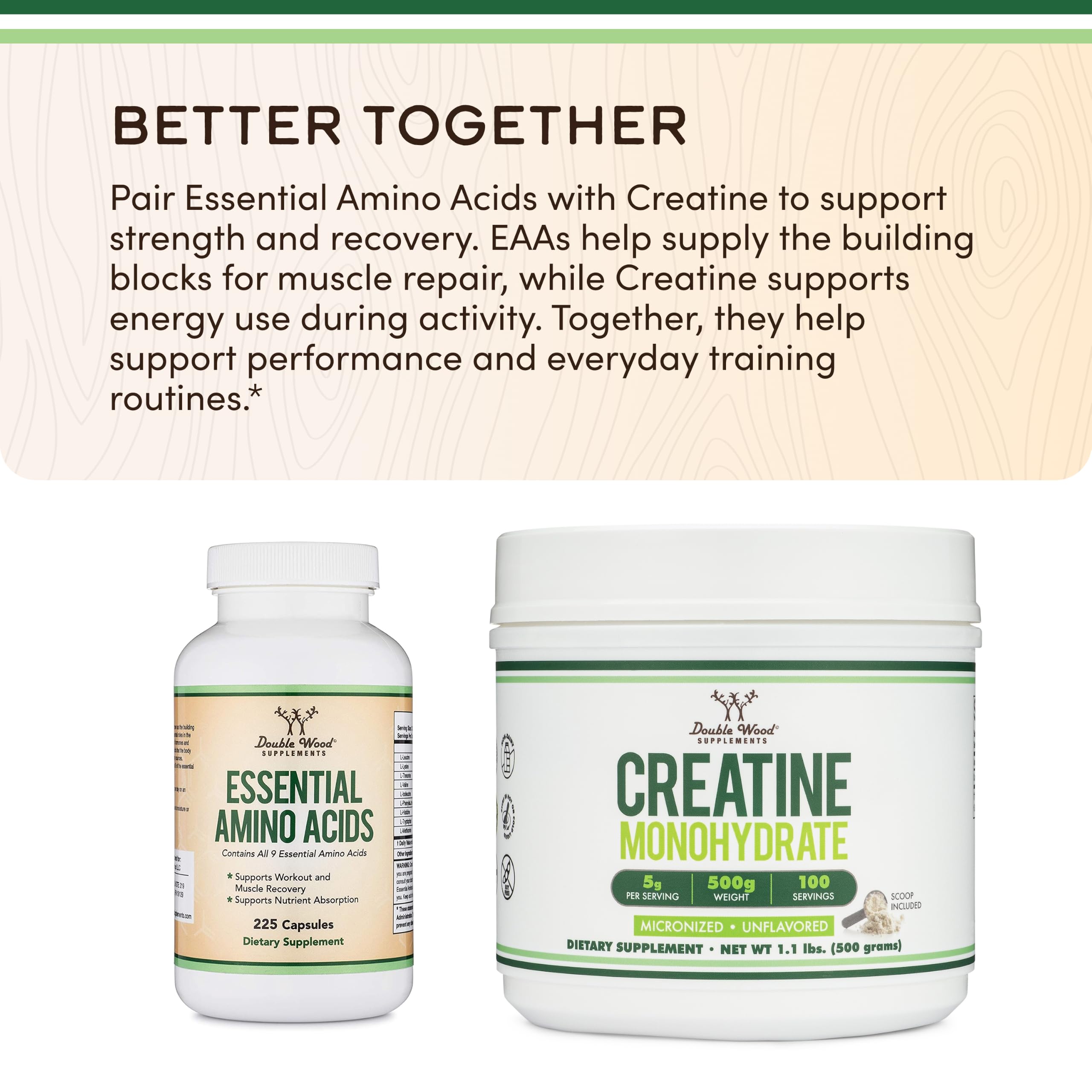 EAA Capsules, All 9 Amino Acids + BCAAs, Workout + Muscle Recovery, 225 Ct | Complete Essential Amino Acids Supplement, No Proprietary Blend, Steady Endurance + Post Workout Recovery, Tasteless Capsules