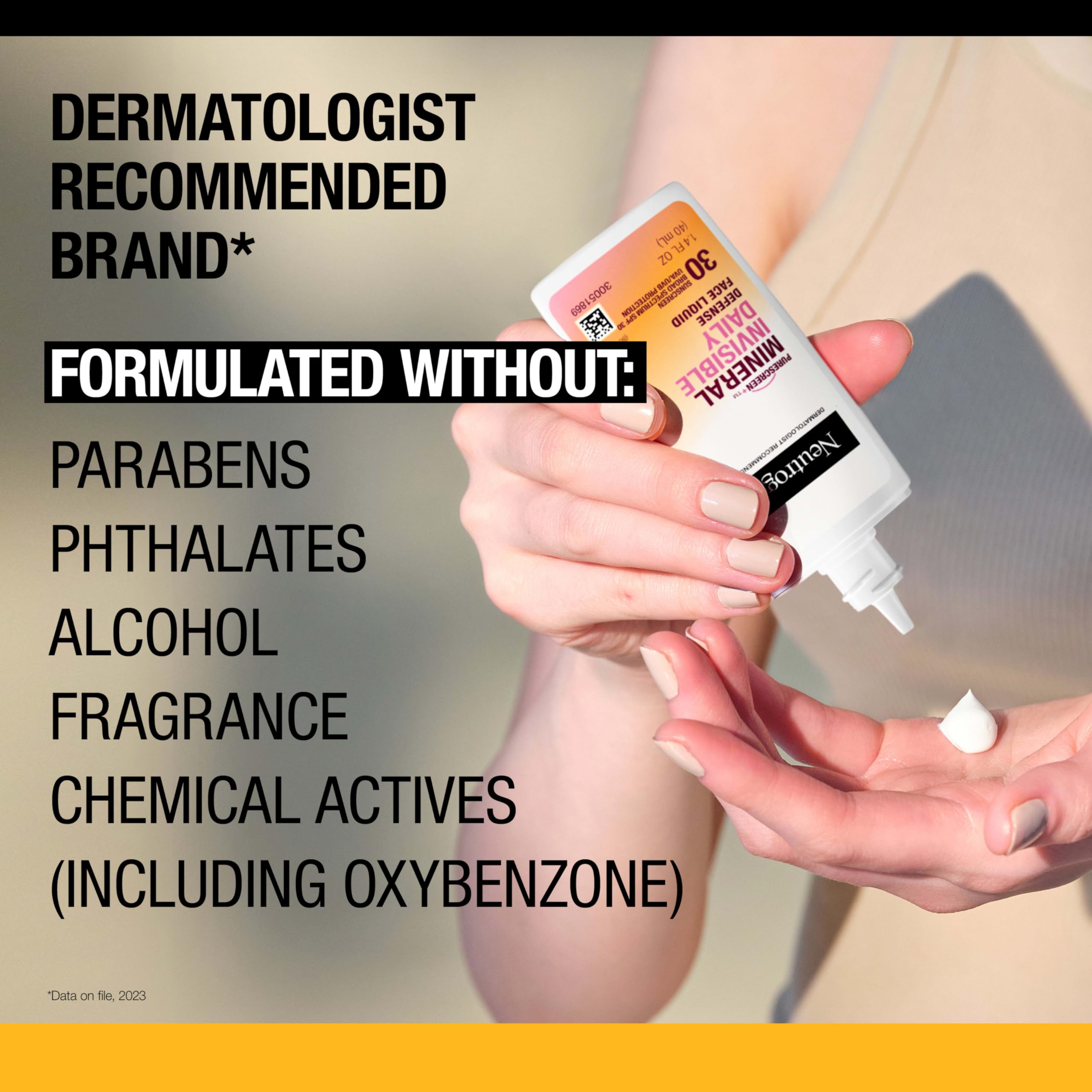 Buy now Neutrogena Purescreen+ Invisible Daily Defense Mineral Sunscreen for Face with SPF 30, Broad Spectrum Mineral Sunscreen with Vitamin E, Water Resistant, Fragrance-Free, 1.4 fl. oz at indiglob india