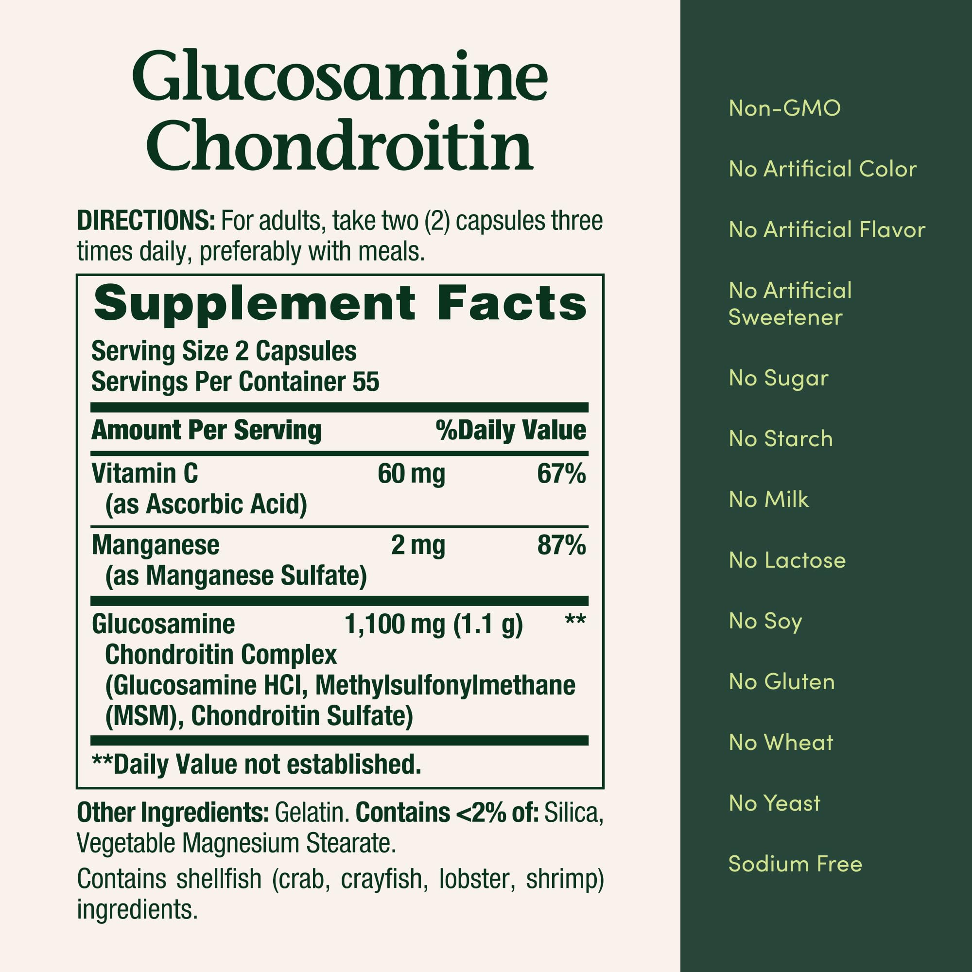 Nature's Bounty Glucosamine Chondroitin Pills and Dietary Supplement
