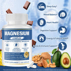 1000mg Magnesium Complex 8 in 1 for Women & Men Vegan Magnesium Supplement | With Glycinate, Citrate, Malate, Taurate & More Magnesium Forms, Vegan Formula for Sleep, Fatigue & Heart Health 120 Capsules