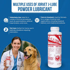 Buy now JorVet J-Lube Powder Lubricant | Easy-Mix Formula, Non-Irritating & Mess-Free | 10oz Bottle Makes 6-8 Gallons | Trusted for Veterinary & Obstetrical Use | Safe, Smooth & Easy to Clean | Red White at indiglob india