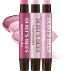 Burt's Bees Lip Shimmer Nude Collection, Tinted Lip Balm, 0.09 oz., 3 Tubes | Moisturizing for All Day Hydration, Natural Glowy Pigmented Finish, Buildable Color, 3 Warm Shades