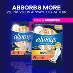 Buy now Always Ultra Thin Overnight Pads with Wings, Size 4, Overnight, 78 Count (3 Packs of 26) at indiglob india