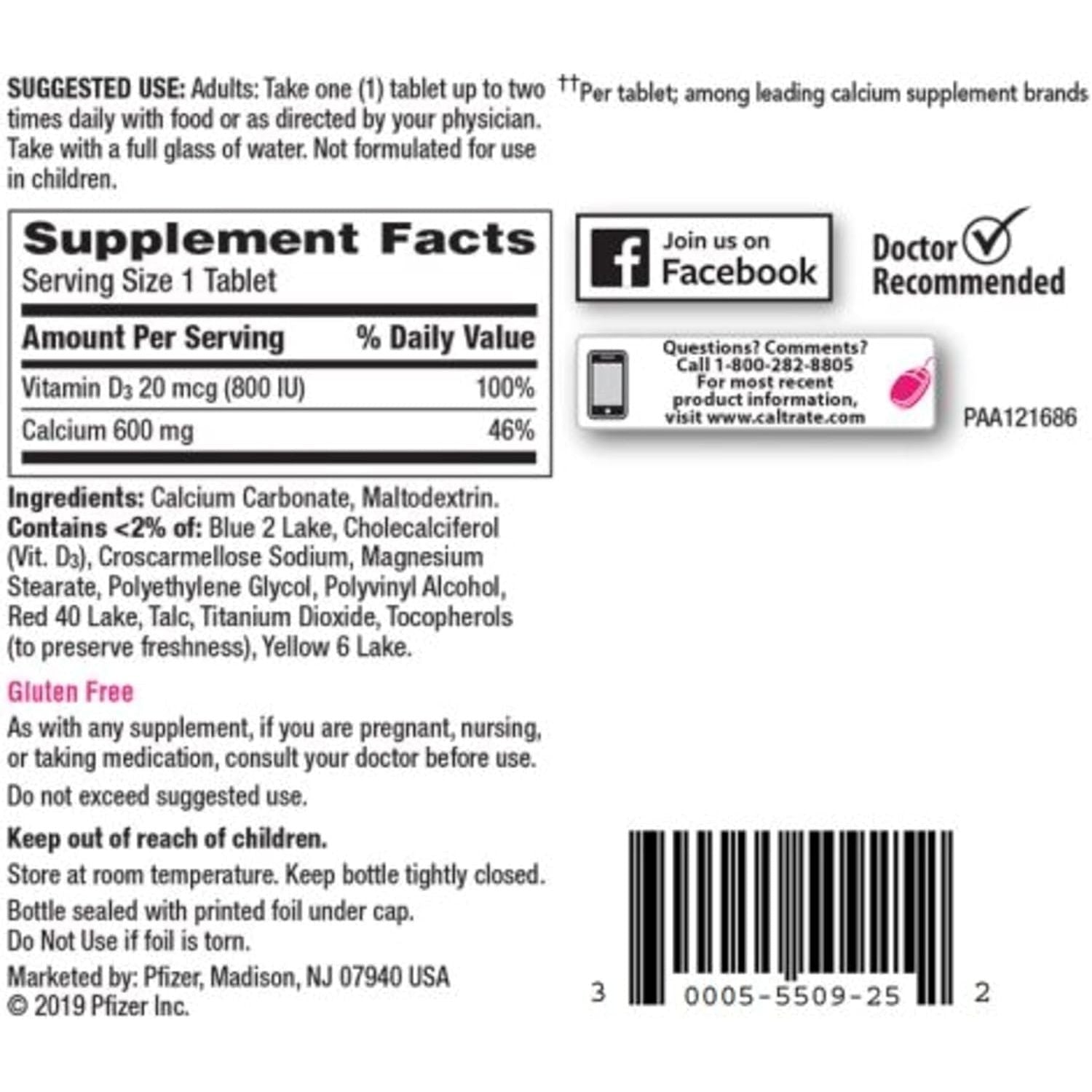 Buy now Caltrate 600 Plus D3 Calcium and Vitamin D Supplement Tablets, Bone Health Supplements for Adults - 200 Count at indiglob india