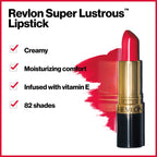 Buy now Revlon Super Lustrous Lipstick, Creamy Formula For Soft, Fuller-Looking Lips, Moisturized Feel, Black Cherry, 0.15 oz at indiglob india