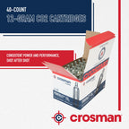 Crosman 40-Count 12-Gram CO2 Cartridges for Air Rifles and Air Pistols 23140-N, Packaging May Vary