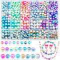 Buy now JHYlilia 1800Pcs 6mm Pearl Beads for Crafts, 24 Colors Round Pearls Beads with Holes for Jewelry Making Handcrafted Loose Spacer for Crafts Jewelry Making Necklaces Bracelets Gradient at indiglob india