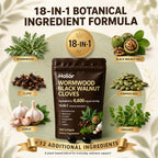 18-in-1 Wormwood Black Walnut Cloves- 300 Count Softgels 100-Day Supply