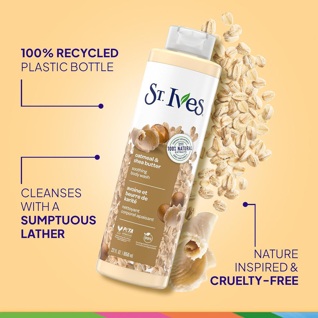Buy now St. Ives Oatmeal & Shea Butter Body Wash | Moisturizing Body Wash for Sensitive and Dry Skin | 22 Fl. Oz. at indiglob india