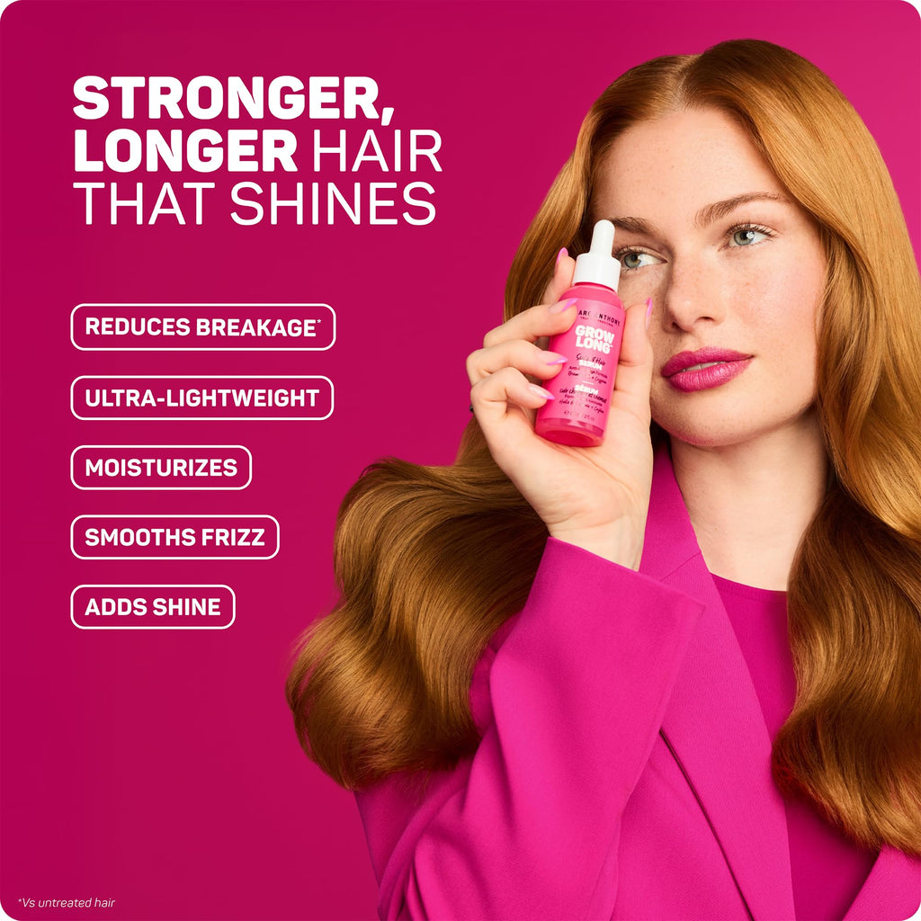 Marc Anthony Grow Long, Anti-Breakage Scalp & Hair Serum with Biotin | Lightweight serum softens, smooths, shines & adds root & length strength to reduce breakage. Biotin, Rosemary & Caffeine.