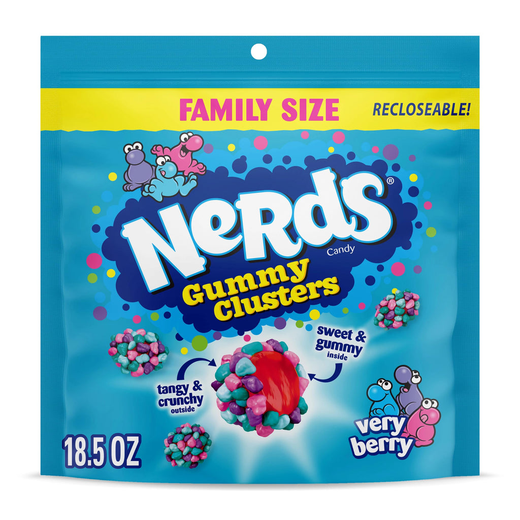 Buy now NERDS Gummy Clusters Candy, Rainbow, Crunchy and Gummy, 8 oz at indiglob india