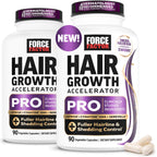 Force Factor Hair Growth Accelerator Pro with Clinically Studied Lustriva | Biotin, Keratin, Saw Palmetto & Hair Growth Vitamins, Hair Growth Supplement for Women, Results in 3 Weeks, 90 Capsules