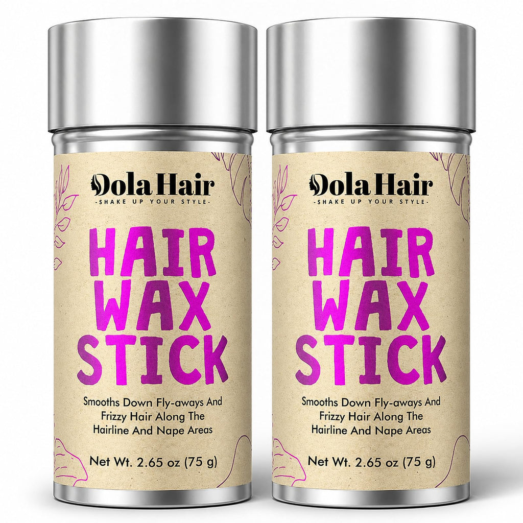 Dolahair Hair Wax Stick - Flyaway Control Styling Pomade for Kids, Women | Slick Back Hair Bun Maker and Hair Accessorie for Teen Girls (1 Pack of Wax)