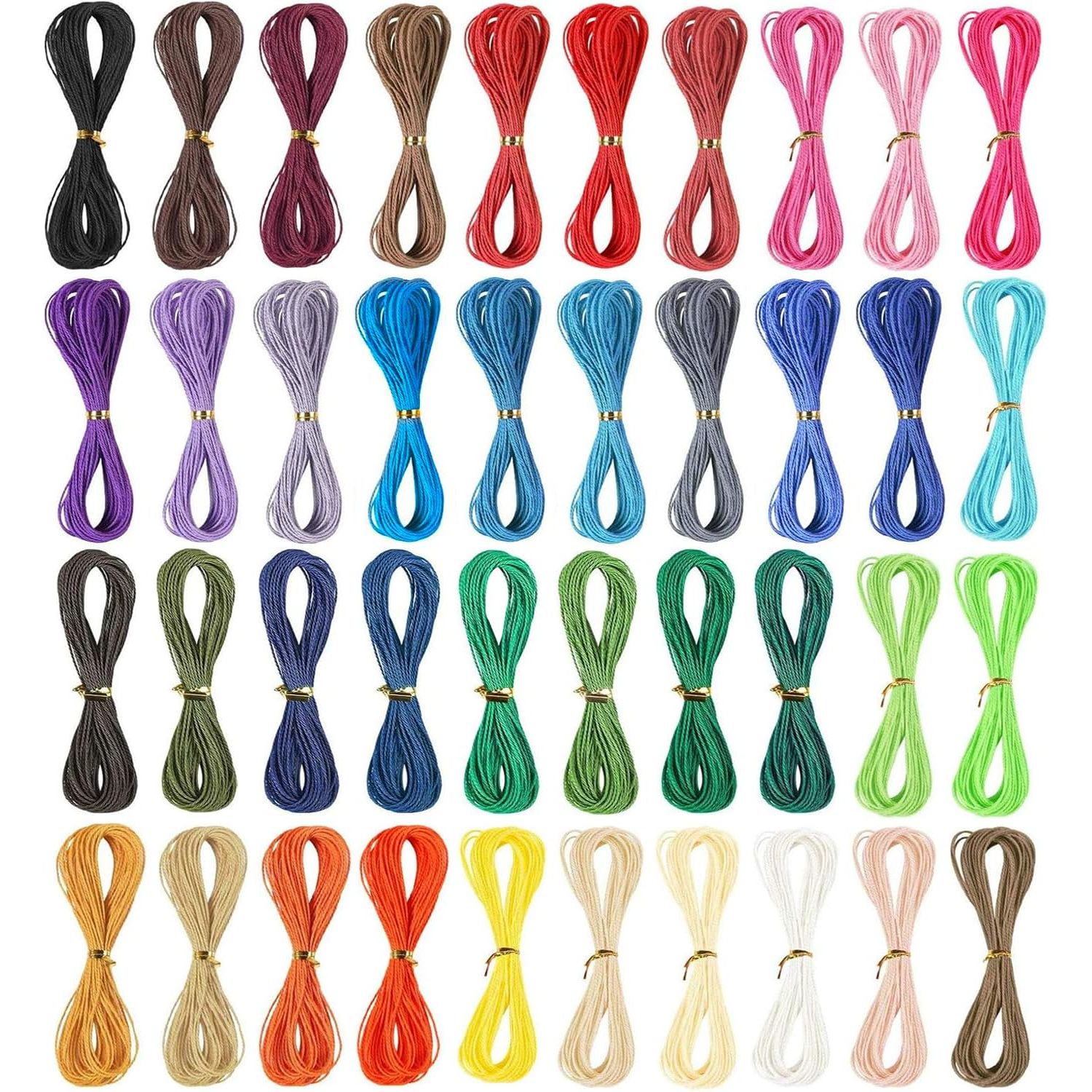 Buy now 40 Colors Wax String for Bracelet Making, Waxed Thread Cord, Polyester Rope for Jewelry, DIY Bracelets, Necklace and Macrame 800m at indiglob india