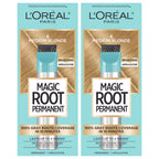 Buy now L'Oreal Paris Magic Root Rescue 10 Minute Root Hair Coloring Kit, Permanent Hair Color with Quick Precision Applicator, 100 percent Gray Coverage, 4 Dark Brown, 2 count at indiglob india