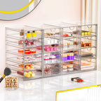 Acrylic Makeup Organizer with 19 Drawers,Storage Drawer Organizer | Bathroom Organizers and Storage for Palettes, Cosmetic, and Beauty Supplies, Desk Organization