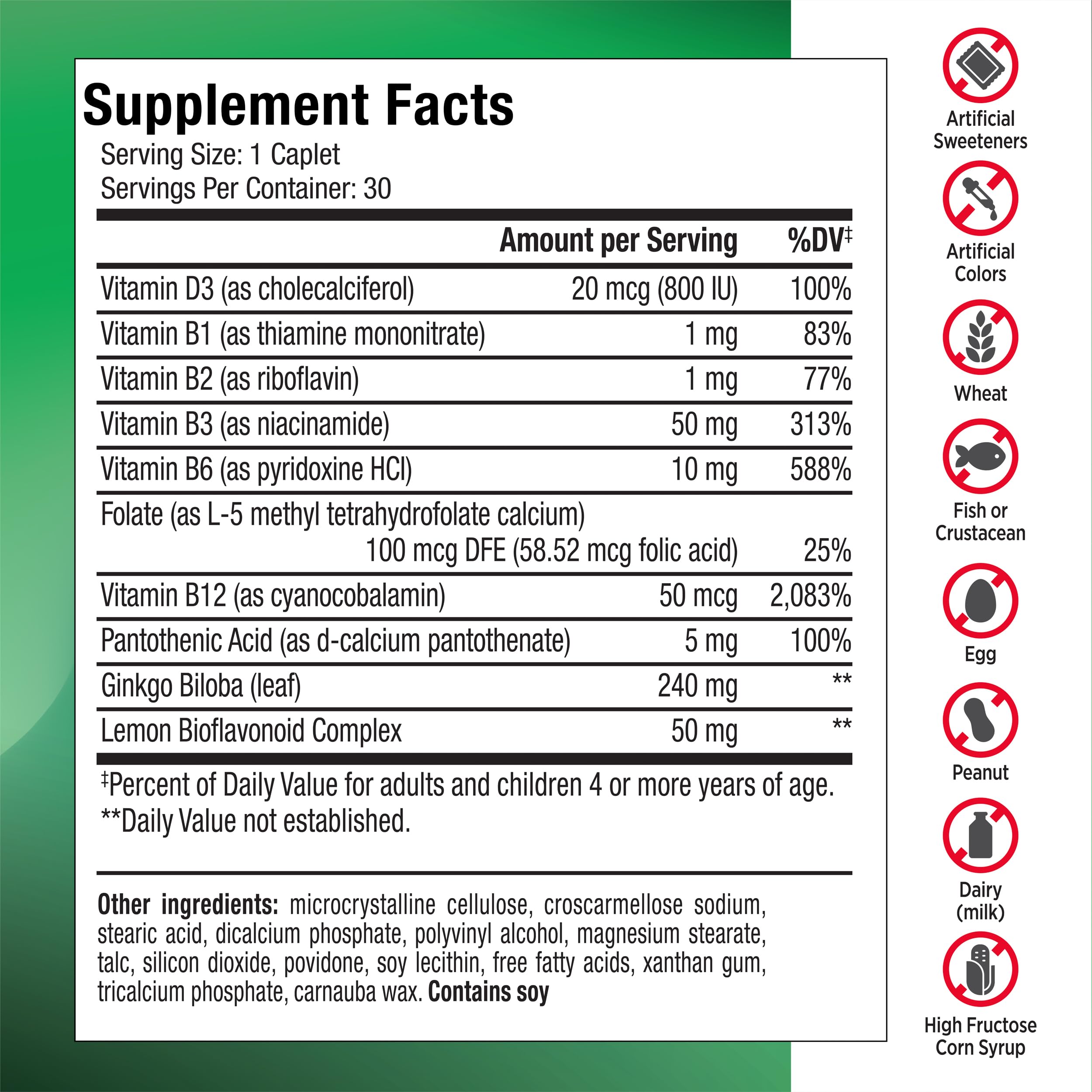 Lipo-Flavonoid for Vertigo & Dizziness Relief, Clinically Tested Formula with Ginkgo Biloba, Vitamin D, & Vitamin B Complex, Inner Ear Health & Balance Support, 30-Count (Pack of 2)