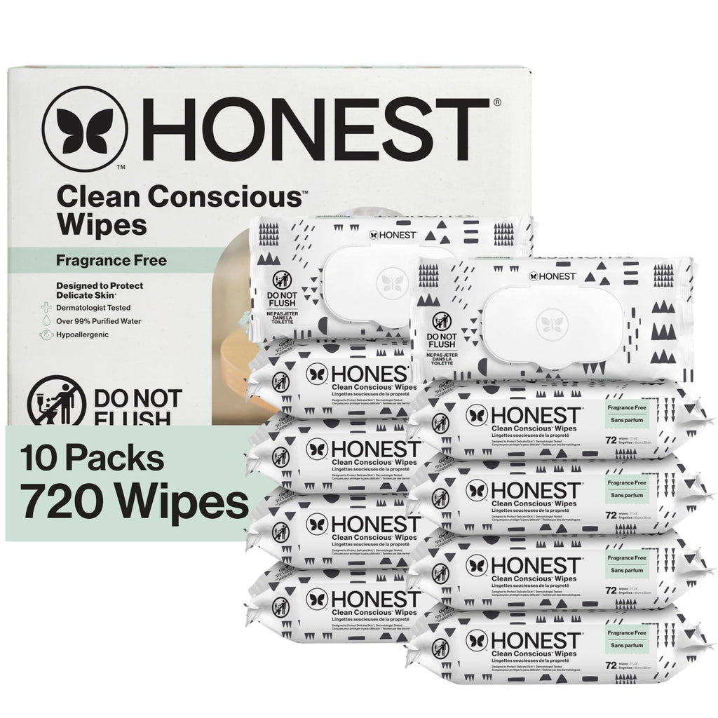 Buy now The Honest Company Hypoallergenic Multi-Use Baby Wipes for Sensitive Baby Skin Rainbow 60 Count at indiglob india