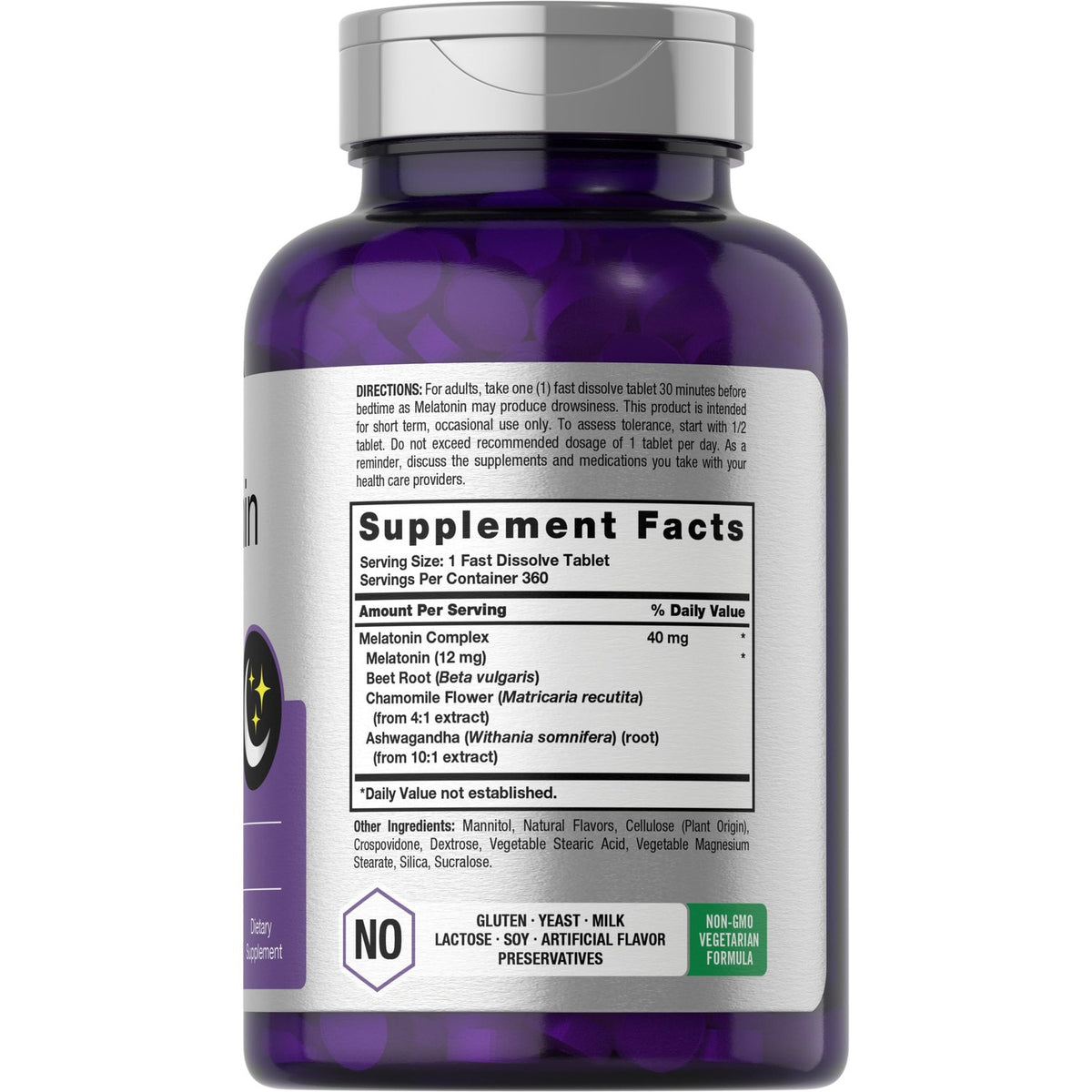Horbäach Melatonin 40mg Complex | 360 Fast Dissolve Tablets