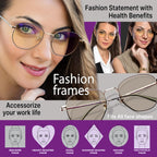 Buy now Prospek Blue Light Blocking Glasses for Women Oversized I Lightweight Titanium Frame for Computer with Anti-glare to Reduce Eyestrain I AURA at indiglob india
